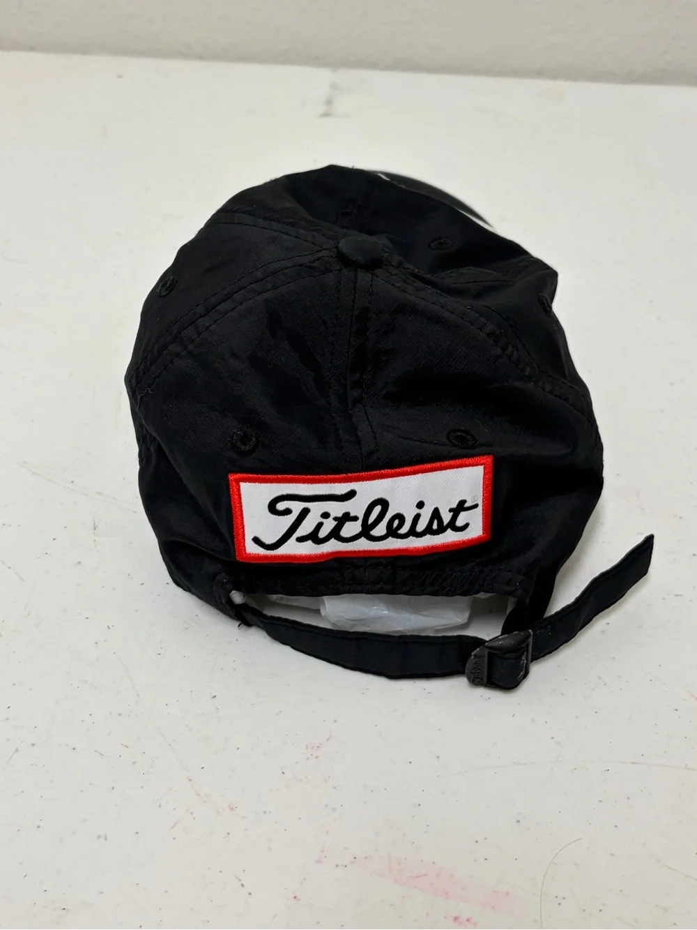 Titleist Black Hat with White Script Logo